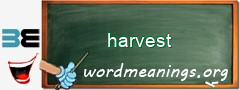 WordMeaning blackboard for harvest